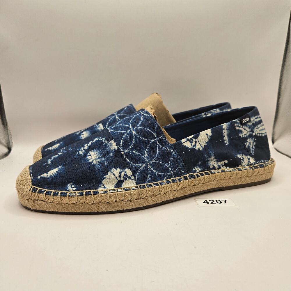 POLO RALPH LAUREN MEN'S 13 CEVIO ESPADRILLE SLIP ON NWOB 17602 K24ASHED CANVAS